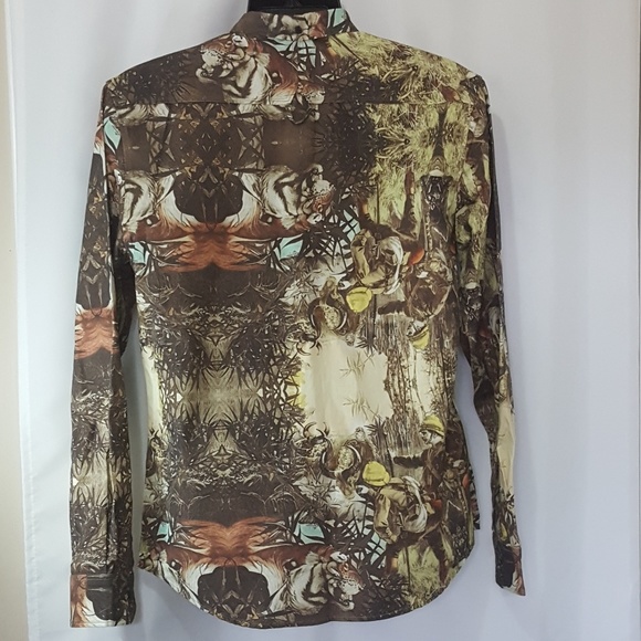 BLVCK SCVLE Men's M Button-Down Black Scale Brown - Picture 2 of 8